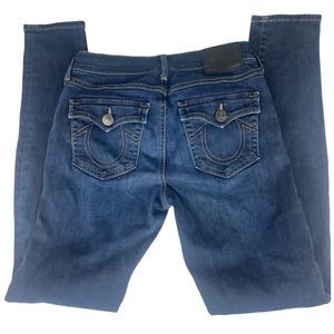 True Religion Halle Super Skinny Dark Rinse Sz 26